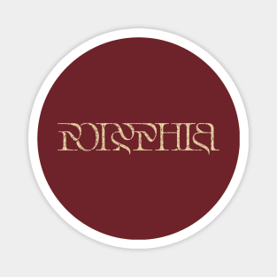 Vintage look Polyphia Distressed Text Cream Magnet